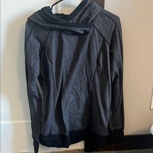 Gray and Black Lululemon Hooded Jacket